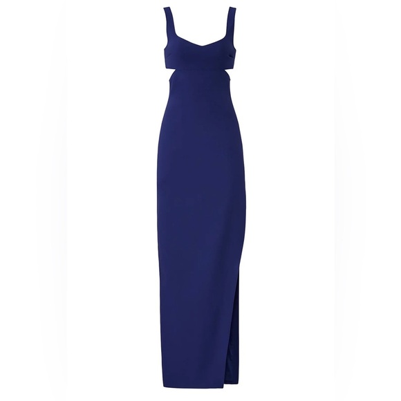 Likely Blue Cutout Column Gown 6 - Picture 2 of 12